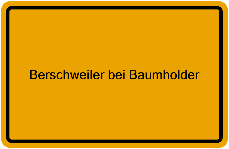Handelsregisterauszug Berschweiler bei Baumholder